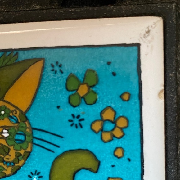 MCM Holt Howard Groovy 1970's Cat Tile Cast Iron Trivet, Wall Decor - Picture 10 of 10